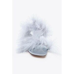 ZARA FEATHER HEELED SANDALS